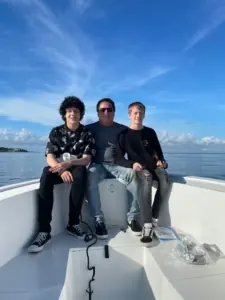 Fernando, Reyes and Zeke Rivera — co-founders of Dos Reyes Roatan Charter