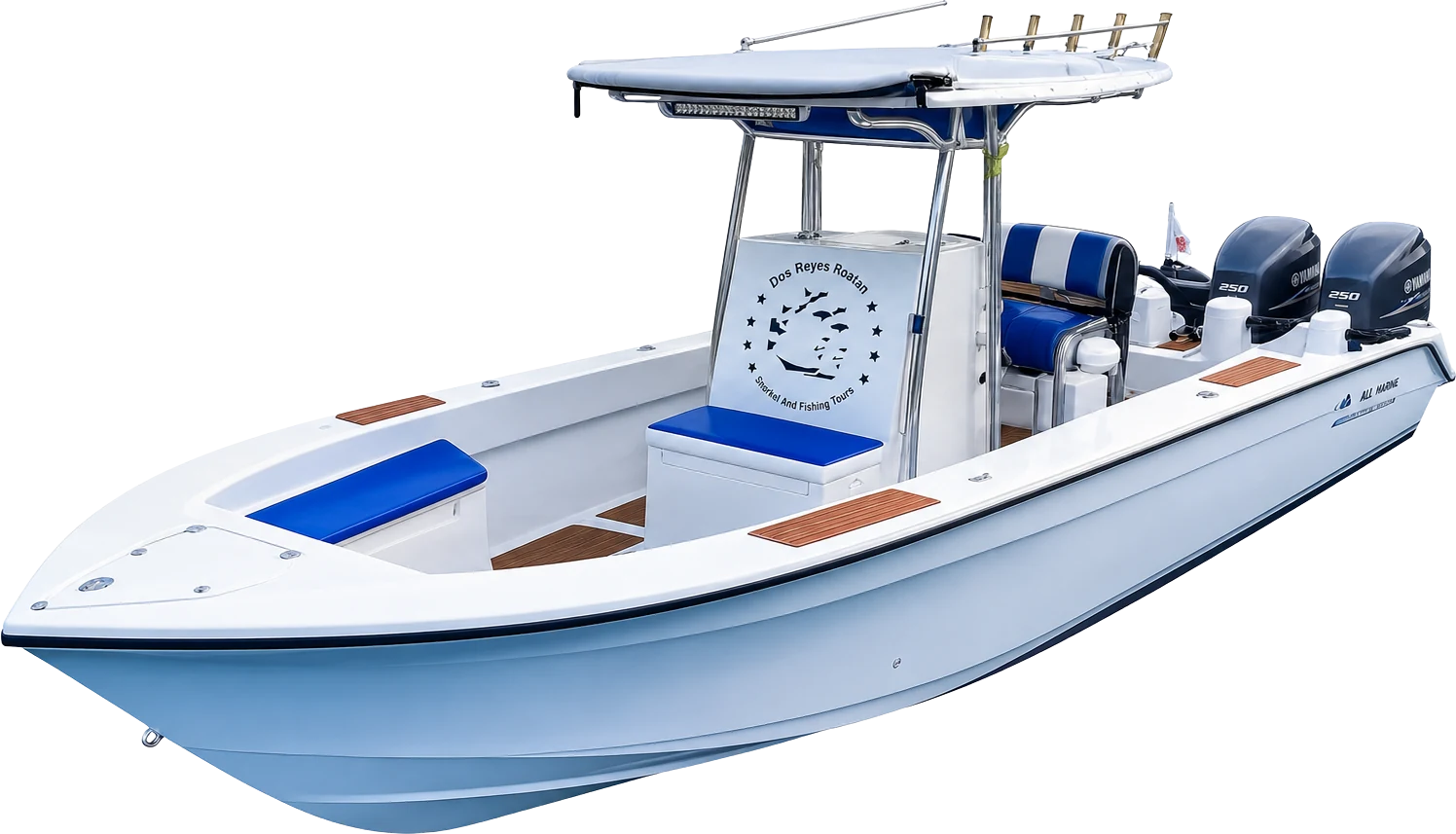 The 2024 Dos Reyes Roatan Charter 34-foot custom center console