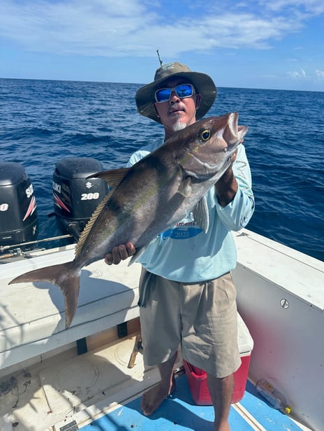 Bottom Fishing Firstmate Eddie and a Amber Jack